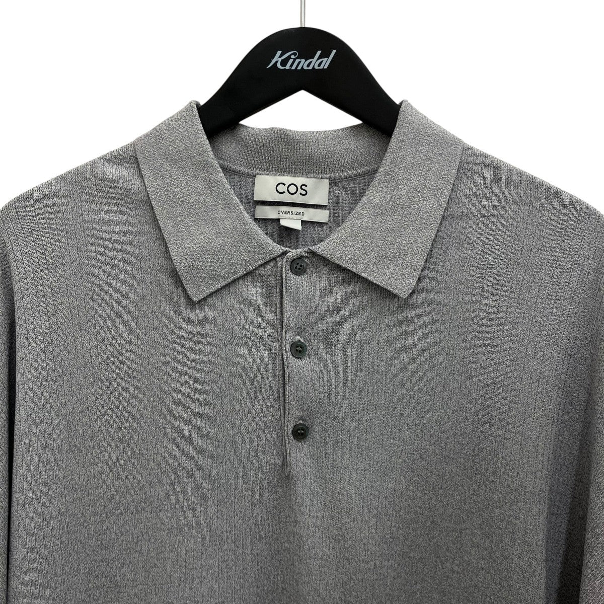 【OVERSIZED RIBBED-KNIT POLO SHIRT】ニットポロシャツ857435 - Image 3