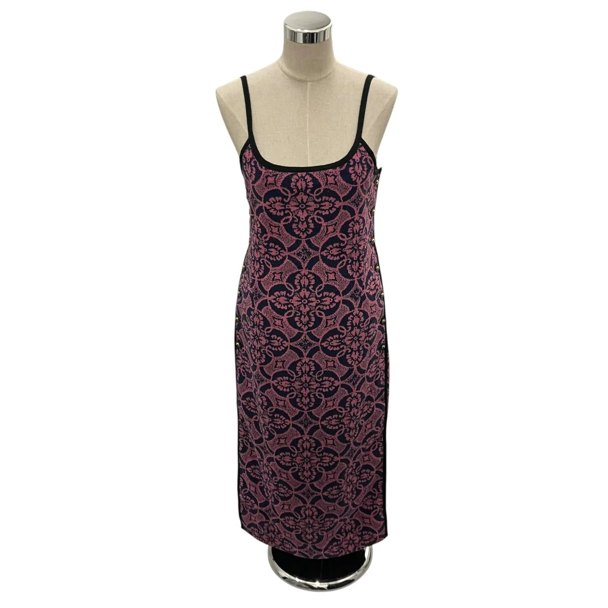 【patterned midi dress】キャミワンピース