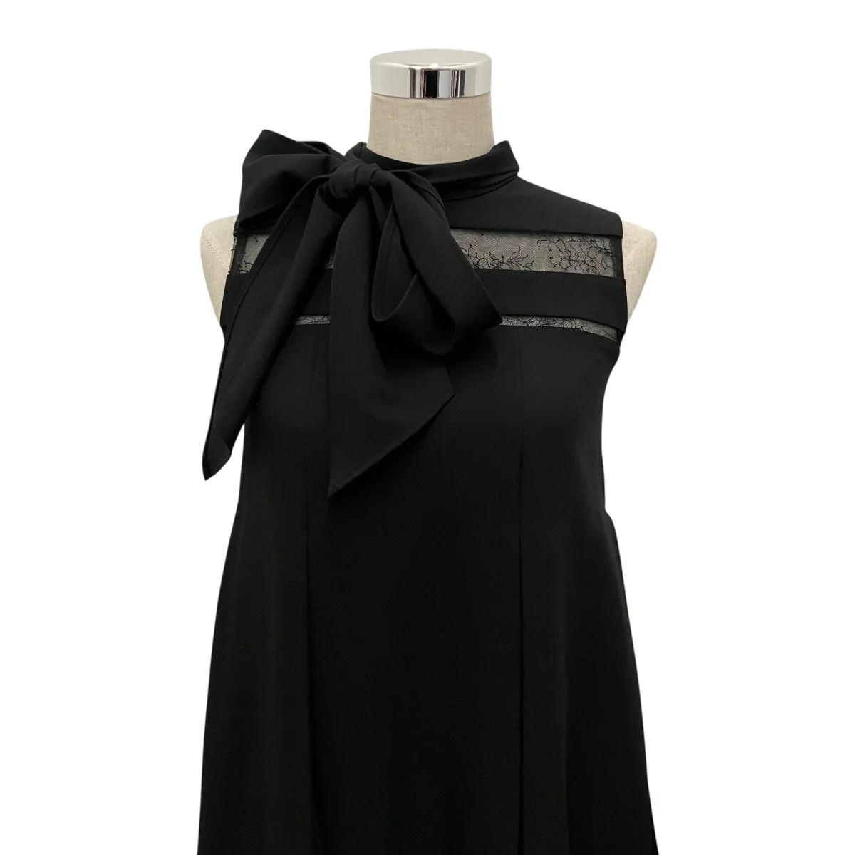【LACE TRIMMED BOWTIE DRESS】レーストリムボウタイワンピース1223305017 - Image 4