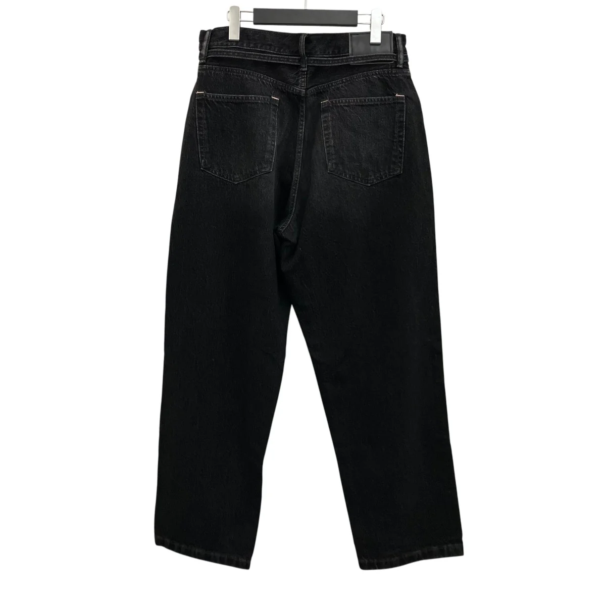 【1991 TOJ VINTAGE BLACK】ベルテッドデニムパンツ - Image 2