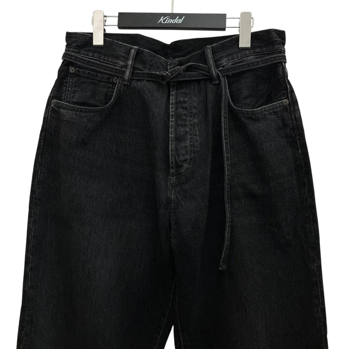 【1991 TOJ VINTAGE BLACK】ベルテッドデニムパンツ - Image 3