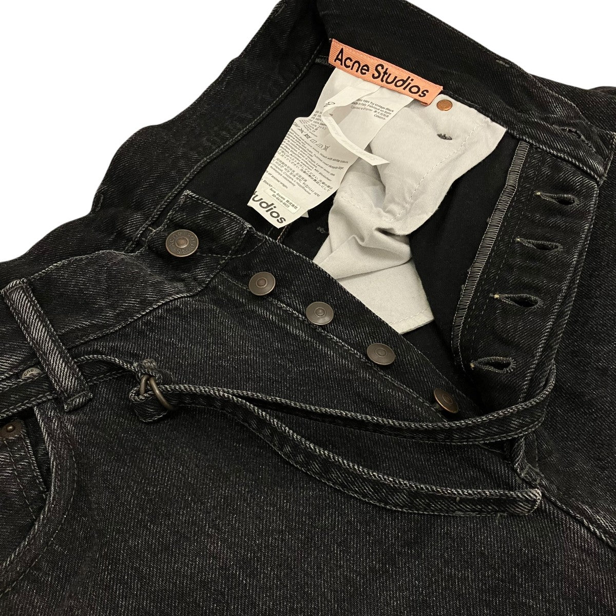 【1991 TOJ VINTAGE BLACK】ベルテッドデニムパンツ - Image 5