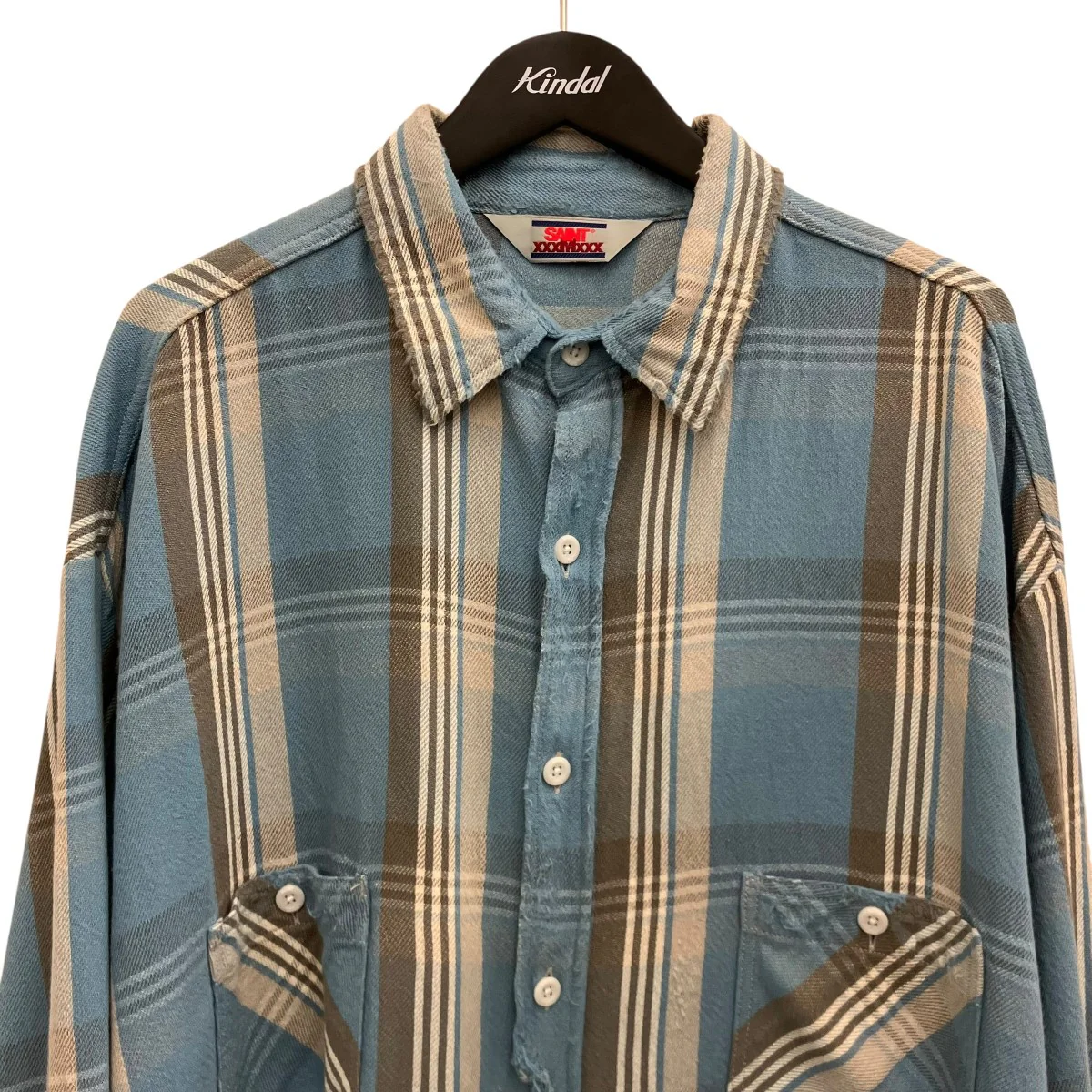 【FLANNEL SHIRT CHECK】ヴィンテージ加工チェックネルシャツSM-S23-0000-040 - Image 3