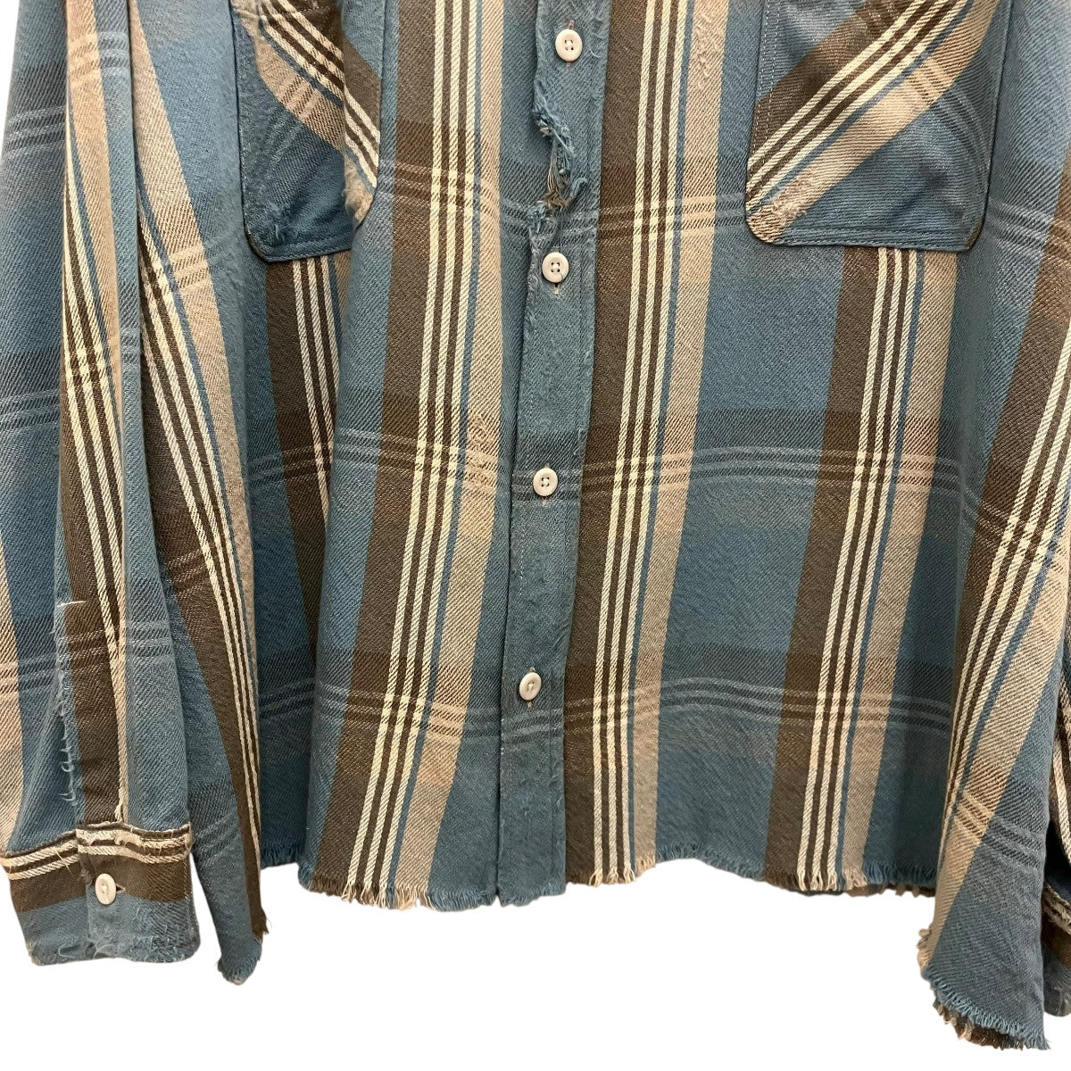 【FLANNEL SHIRT CHECK】ヴィンテージ加工チェックネルシャツSM-S23-0000-040 - Image 4