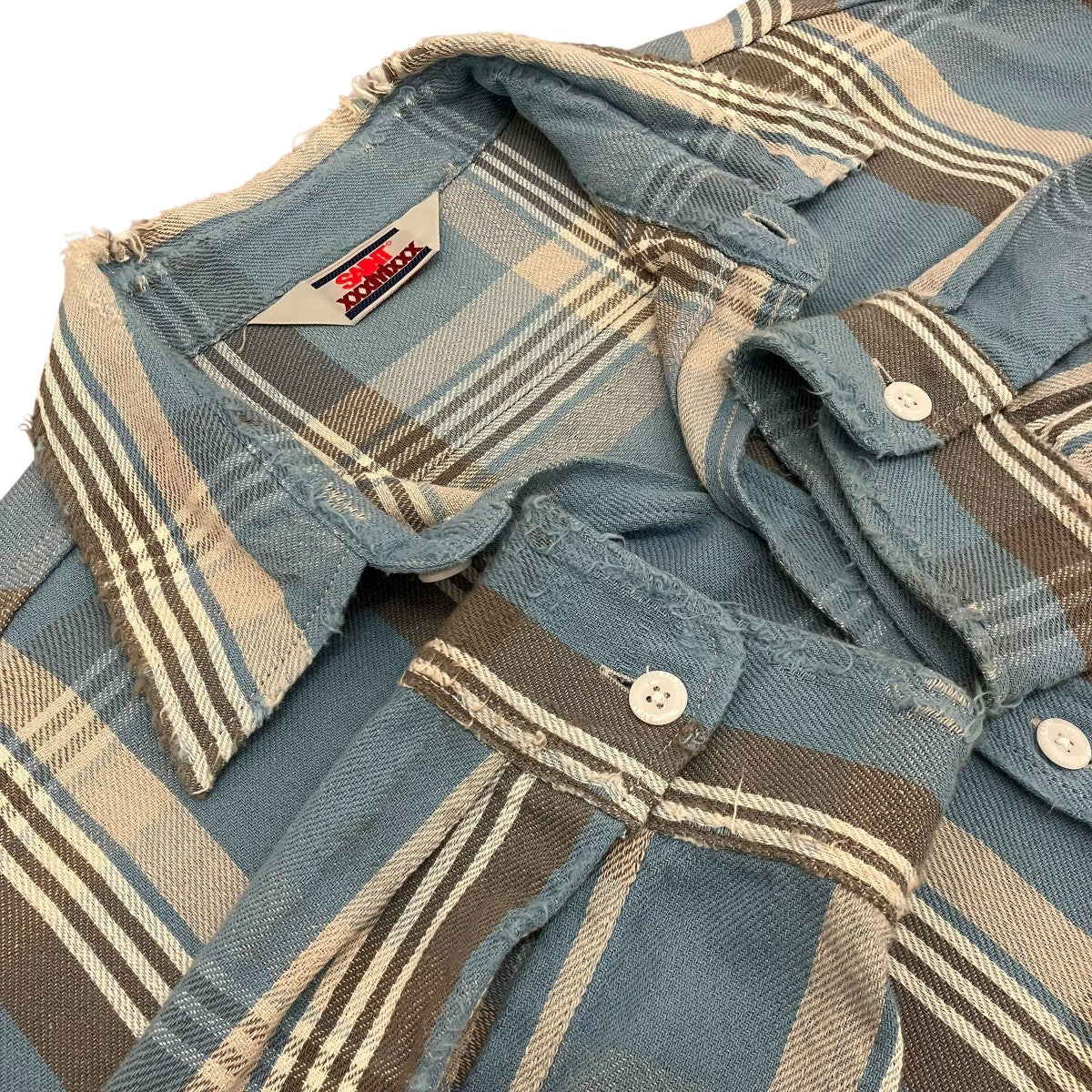 【FLANNEL SHIRT CHECK】ヴィンテージ加工チェックネルシャツSM-S23-0000-040 - Image 5