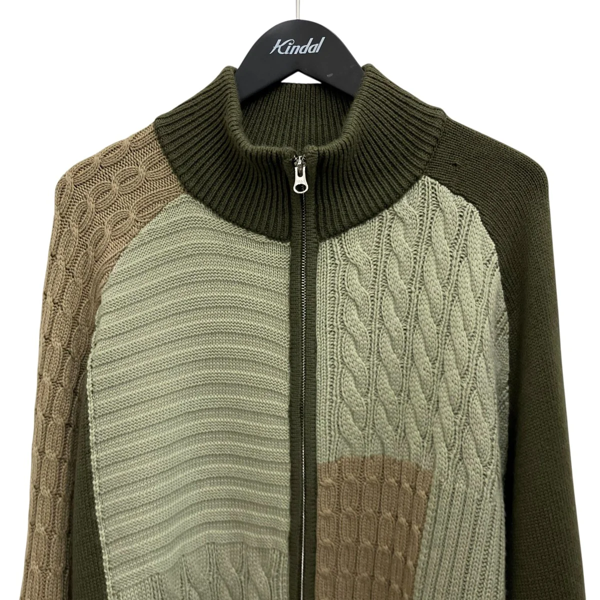 【PATCHWORK ZIP KNIT】パッチワークジップニット - Image 3