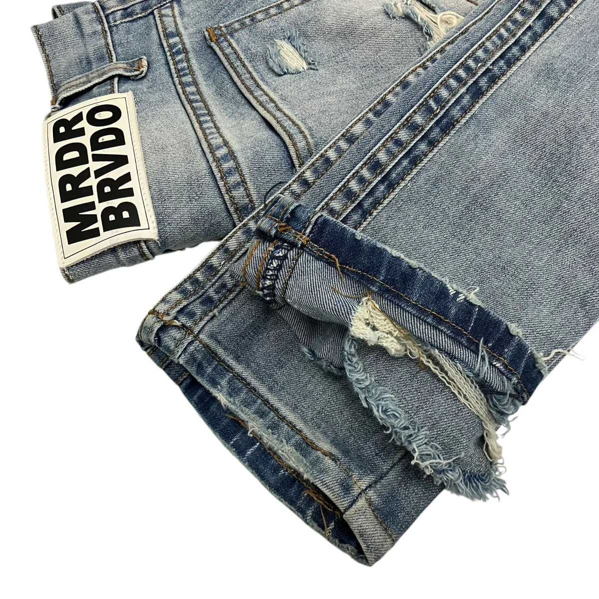 【DO YOU THINK I’M CRAZY RAINBOW EMBROIDERED JEANS】レインボウエンブロイダリースキニーデニムパンツ - Image 7