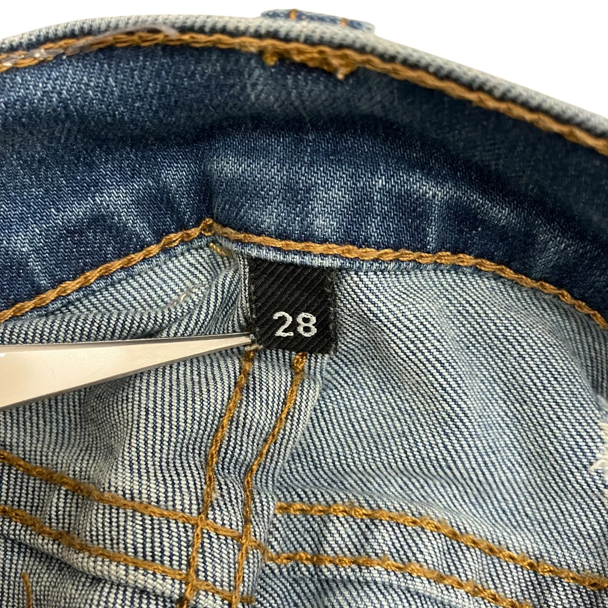 【DO YOU THINK I’M CRAZY RAINBOW EMBROIDERED JEANS】レインボウエンブロイダリースキニーデニムパンツ - Image 8