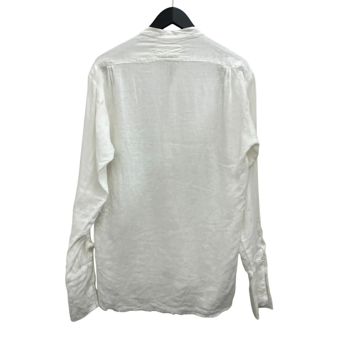 【LINEN TUX SHIRT SQUARE BIB AND FRENCH BLUE STITCHING】シャツ - Image 2
