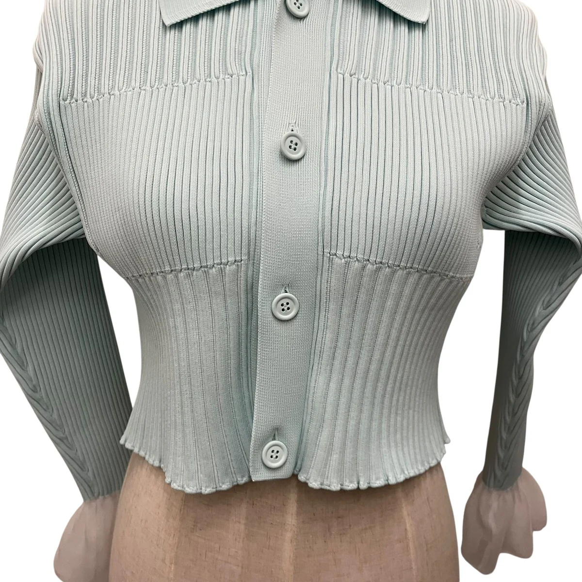 【FLUTED LUCENT CROPPED SHIRT CARDIGAN】クロップドシャツカーディガンCF011KE098JP00 - Image 5