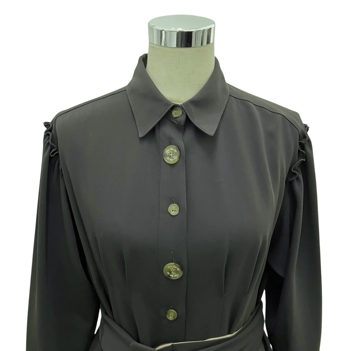 【TWO-TONE Belted Shirt Dress】ベルテッドワンピースHER1910106 - Image 4