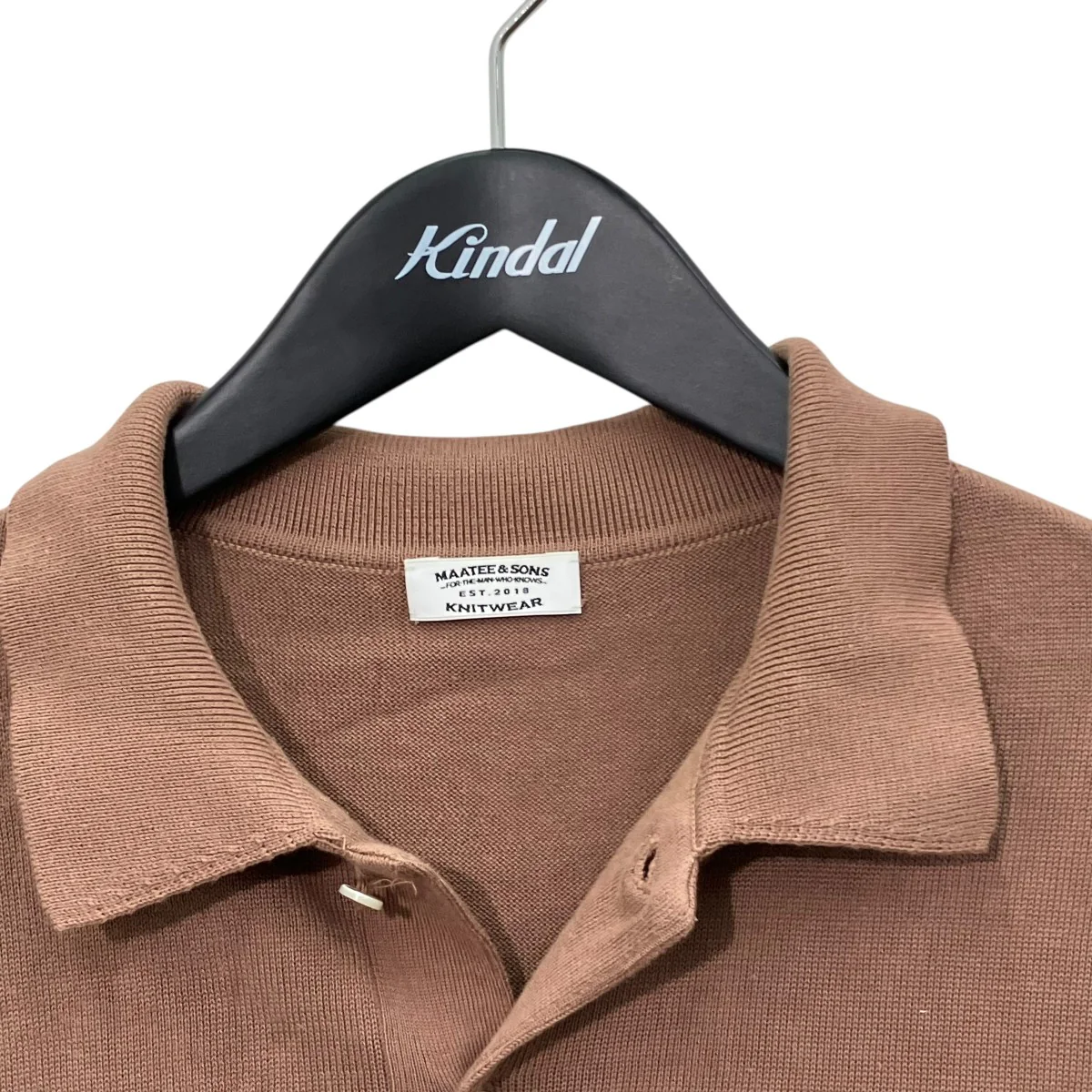 knit polo shirtニットポロシャツMT3103-0108 - Image 3