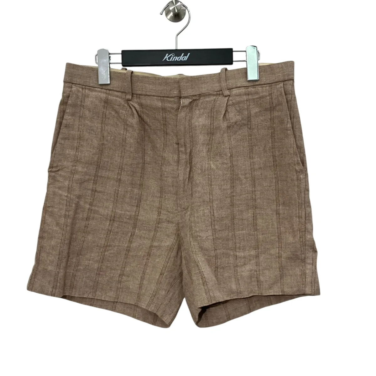 LINEN WOOL SILK SHARK SKIN SHORTストライプハーフパンツA9SP04LW