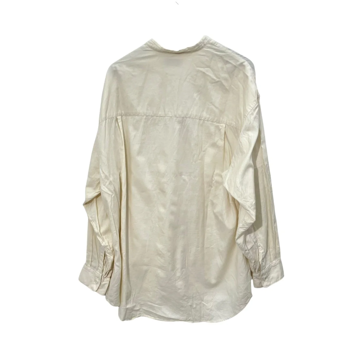 Cotton Cashmere L S Oversized Band Collar ShirtバンドカラーシャツGM234-50074B - Image 2