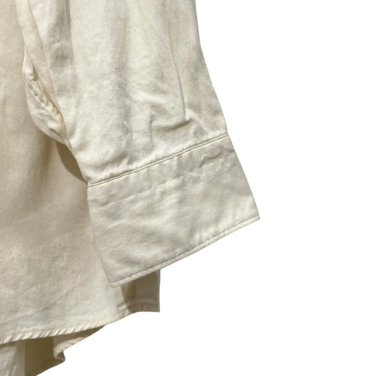 Cotton Cashmere L S Oversized Band Collar ShirtバンドカラーシャツGM234-50074B - Image 4