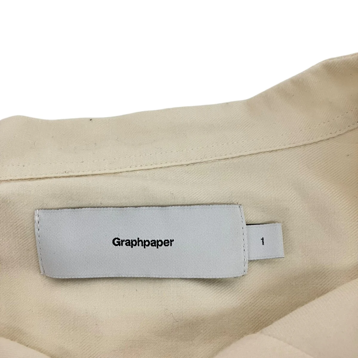 Cotton Cashmere L S Oversized Band Collar ShirtバンドカラーシャツGM234-50074B - Image 5