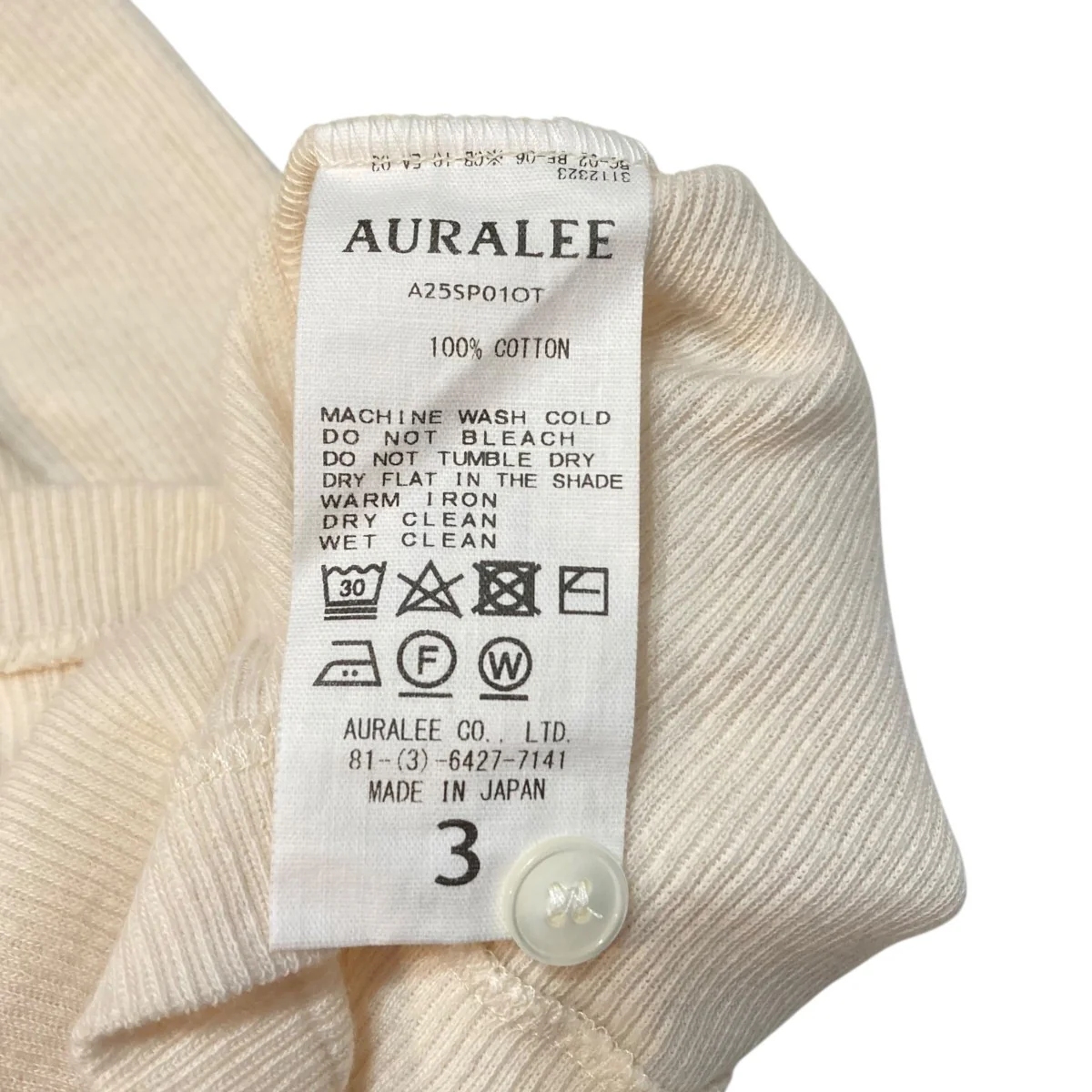 ORGANIC SOFT RIB HENLY NECK PULLOVER ヘンリーネックカットソー A25SP01OT - Image 5