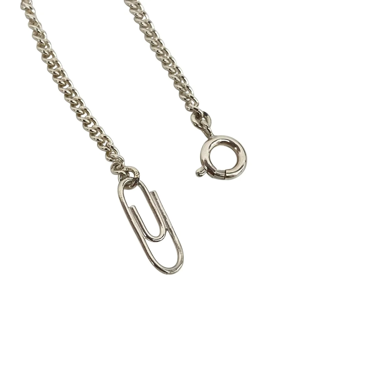 Curb Chain Necklace SilverネックレスNE-BL0066 - Image 3