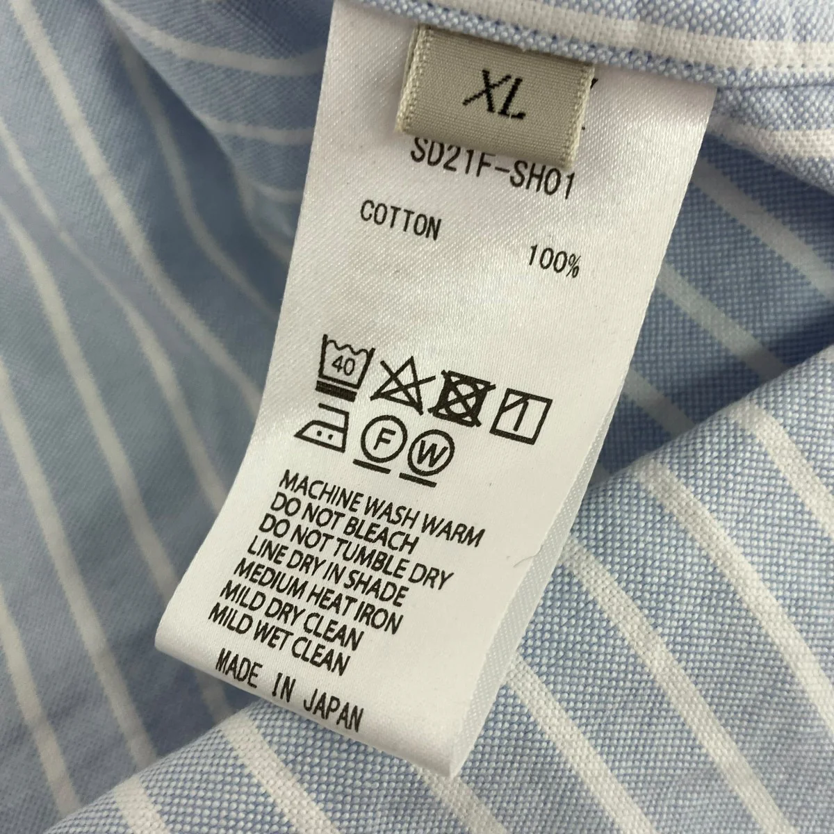 Oxford Stripe Big BD ShirtストライプボタンダウンシャツSD21F-SH01 - Image 5