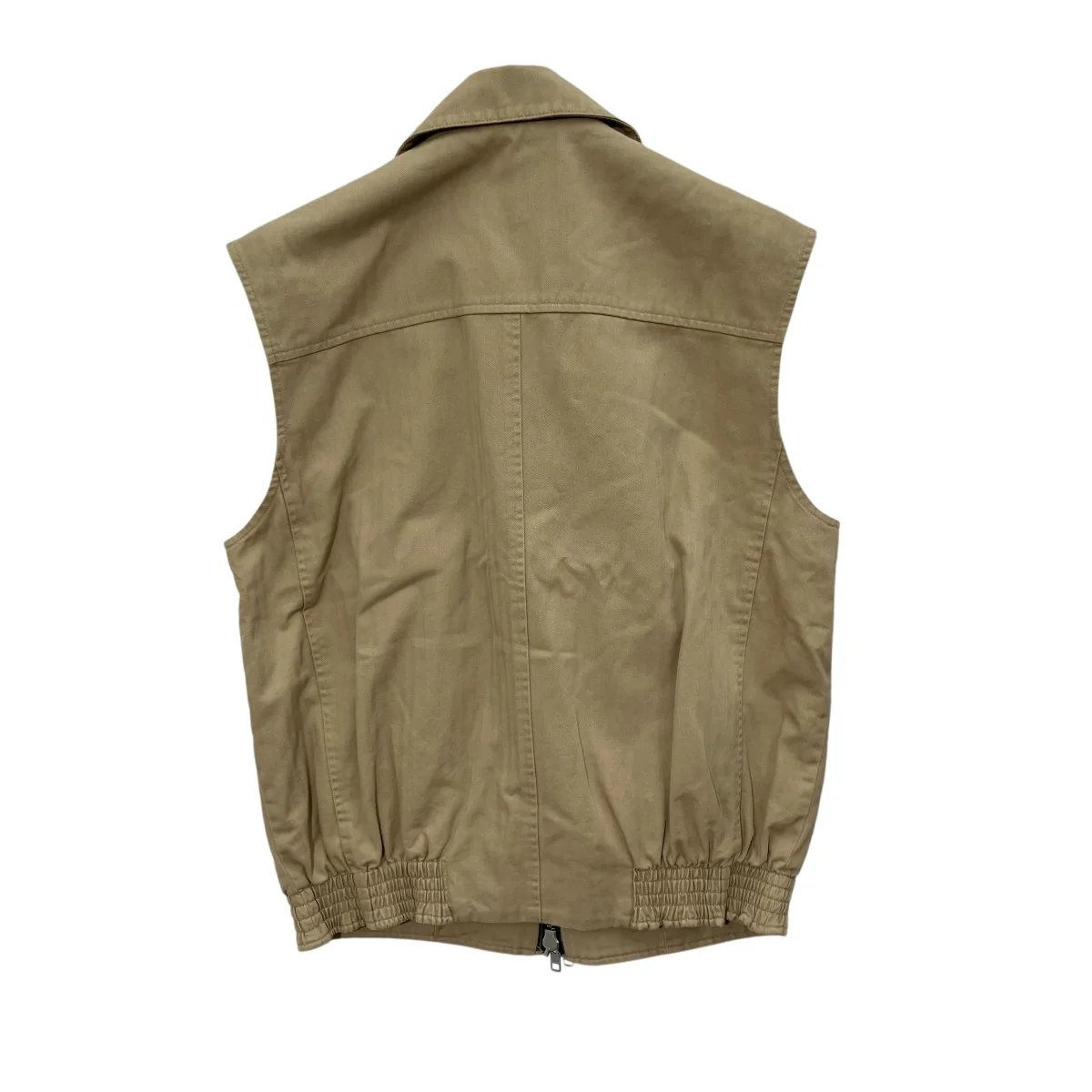 25SSWASHED HERRINGBONE COTTON CARGOジップベストWBE12CJ36 - Image 2