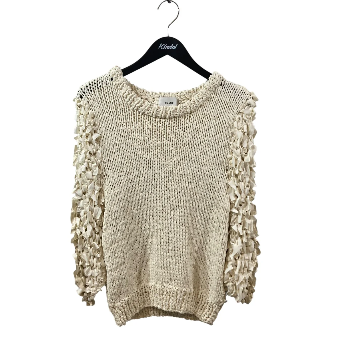 FRILL HALF SLEEVE HAND KNIT TOPSニット17106-2252