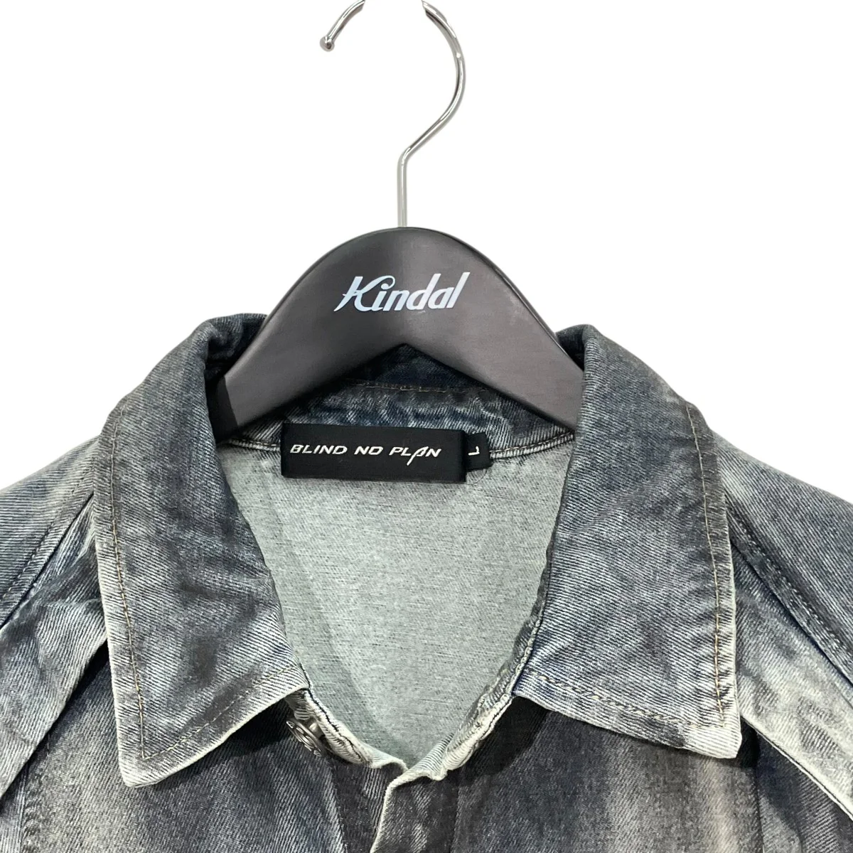 Distressed Denim Short Sleeve Shirtデニムシャツ - Image 3