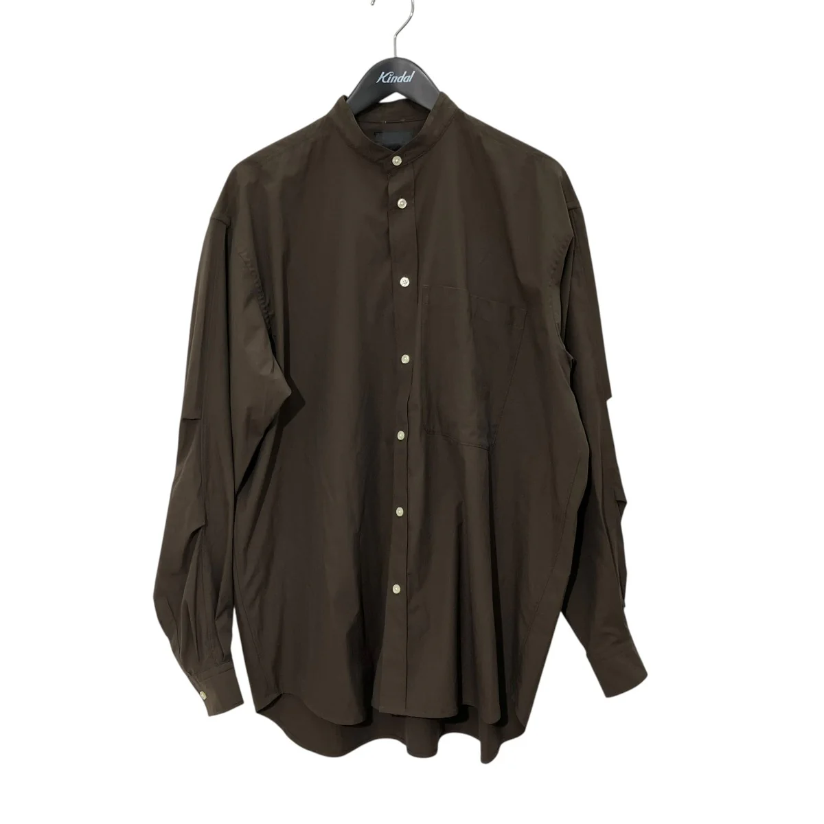 Bshop別注 TECHBANDCOLLARSHIRTSL SバンドカラーシャツBE-86020W