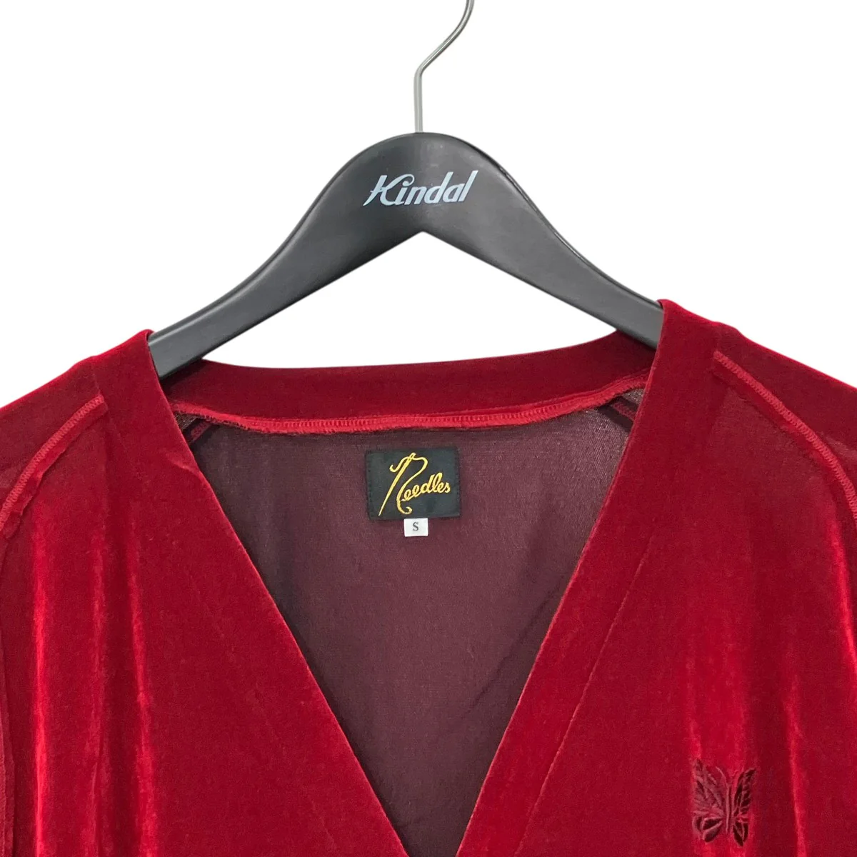V Neck Cardigan -Nylon Mesh Flocky PrintedベロアカーディガンNS263 - Image 3