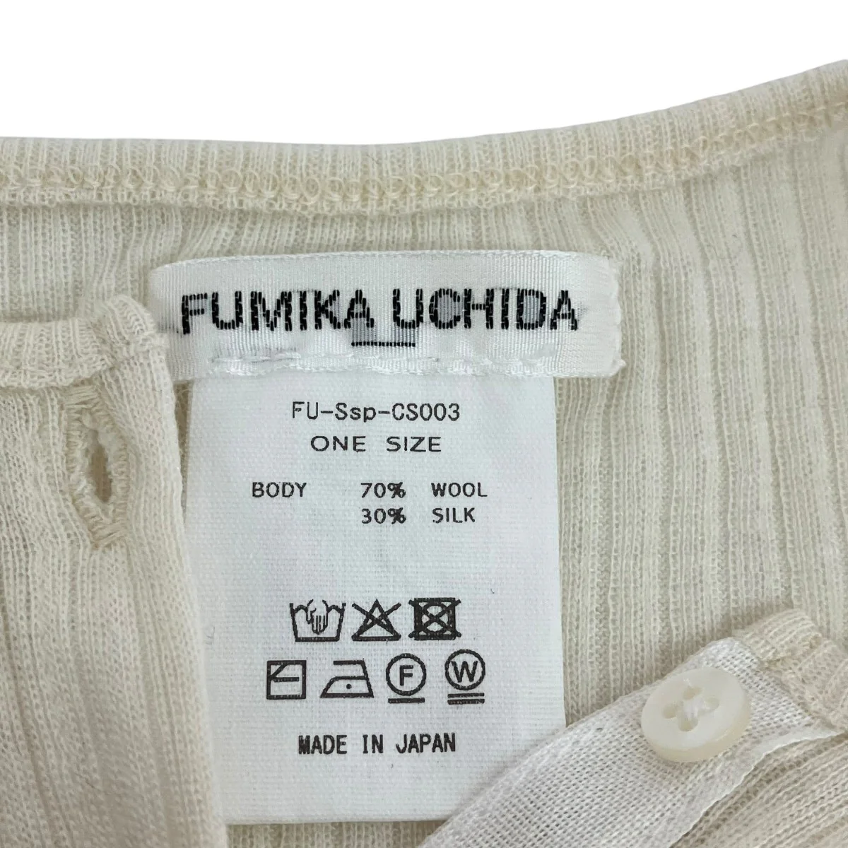WOOL SILK NEEDLE DRAWING HENLEY-NECKヘンリーネックカットソーFU-SSP-CS003 - Image 5