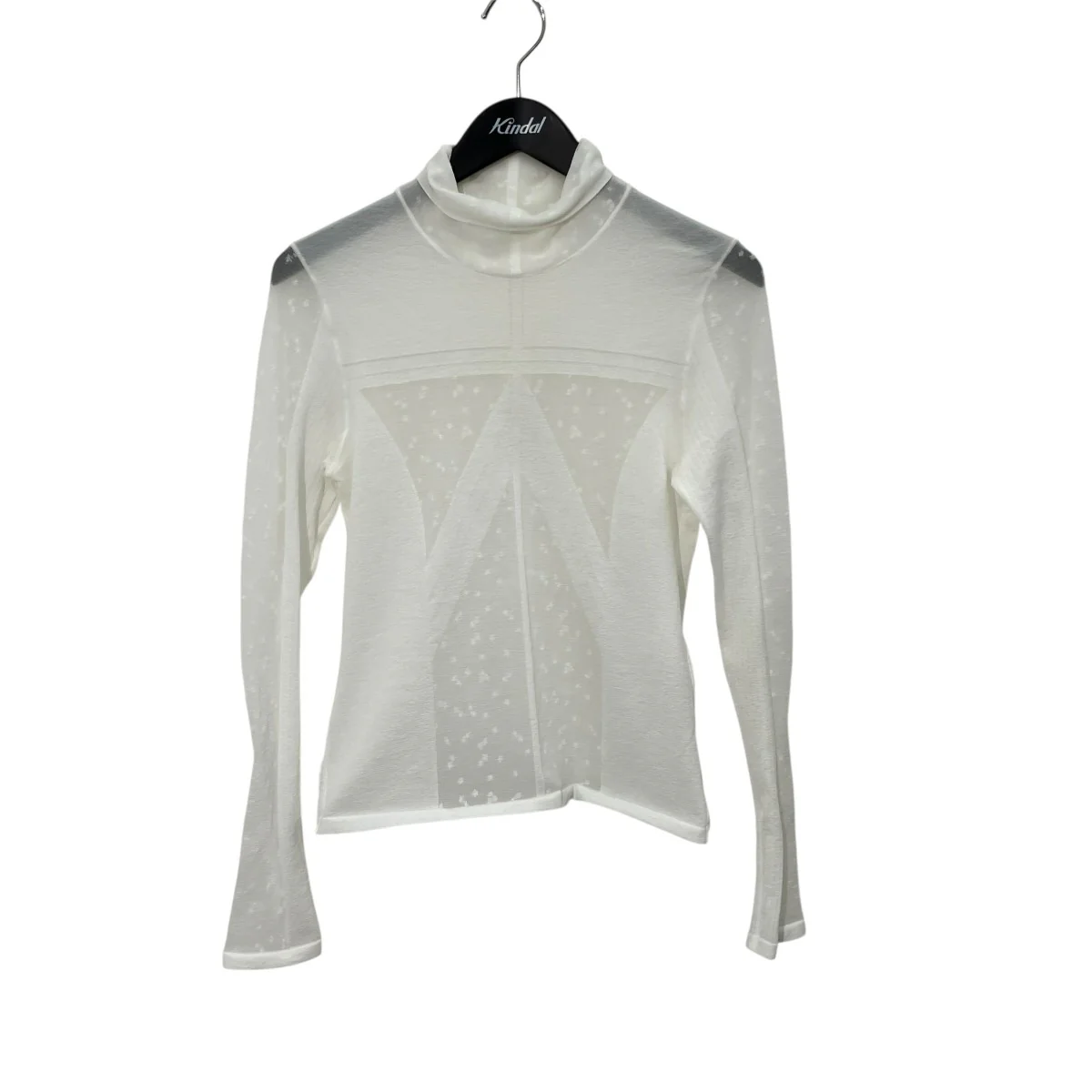Osmanthus Motif Jacquard Sheer Knitted TopハイネックカットソーMM21FW-KN042