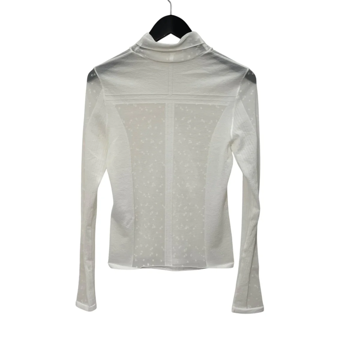 Osmanthus Motif Jacquard Sheer Knitted TopハイネックカットソーMM21FW-KN042 - Image 2